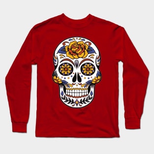 Awesome Skull  Death Mexican Muertos Halloween Gift Idea Long Sleeve T-Shirt
